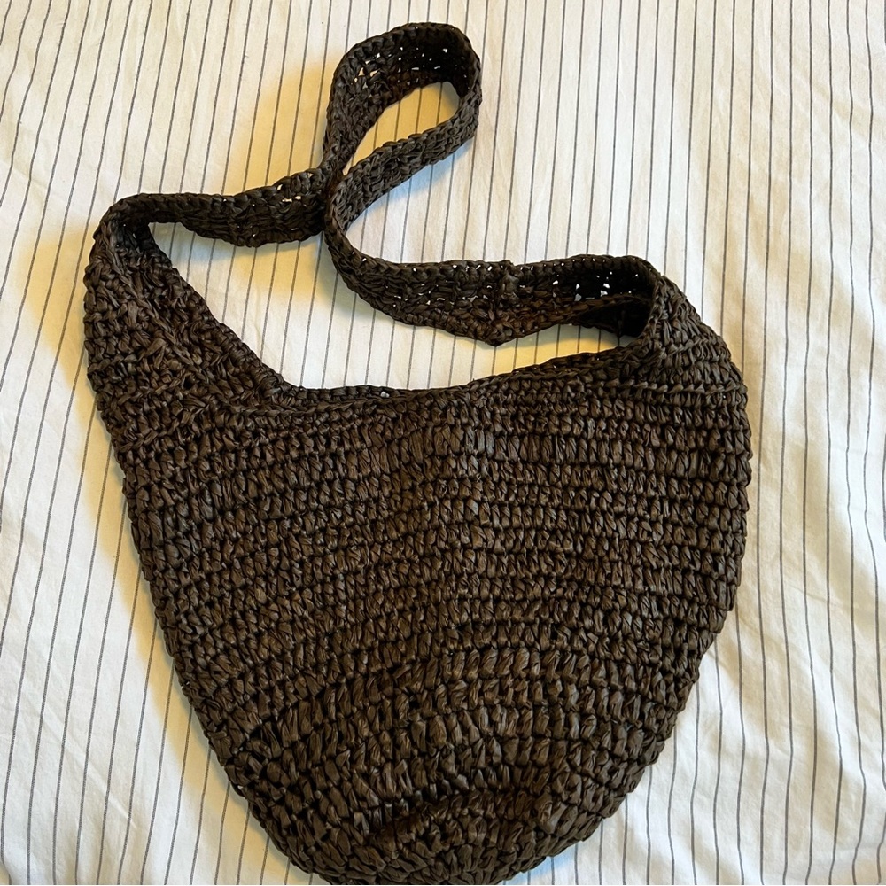 J.Jill Jute Tote Bag Brown